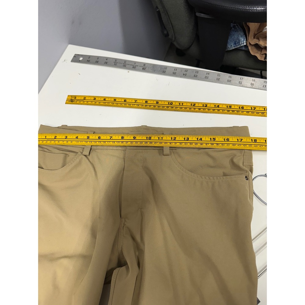 Lululemon ABC Pant Classic Fit Warpstreme Tan Khaki Mens 36x33 Five Pocket - Picture 7 of 7
